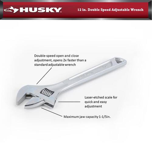 Adjustable Wrench, 12 in.