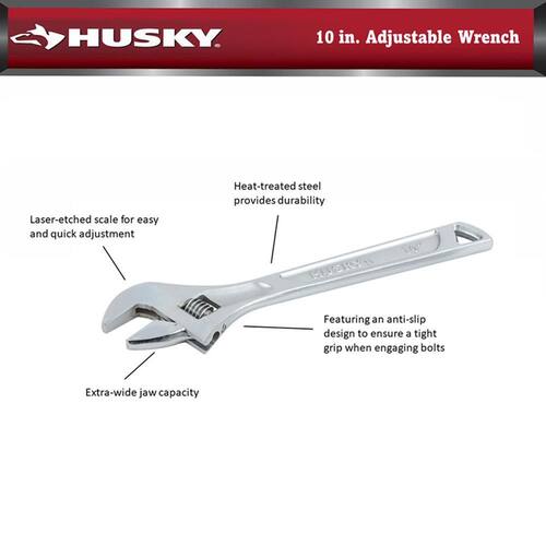 Adjustable Wrench, 10 in.