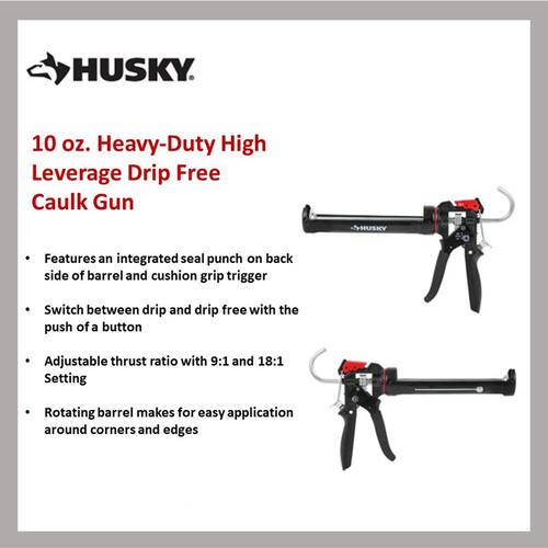 Caulk Gun, Heavy-Duty, High Leverage, Drip Free, 10 oz.