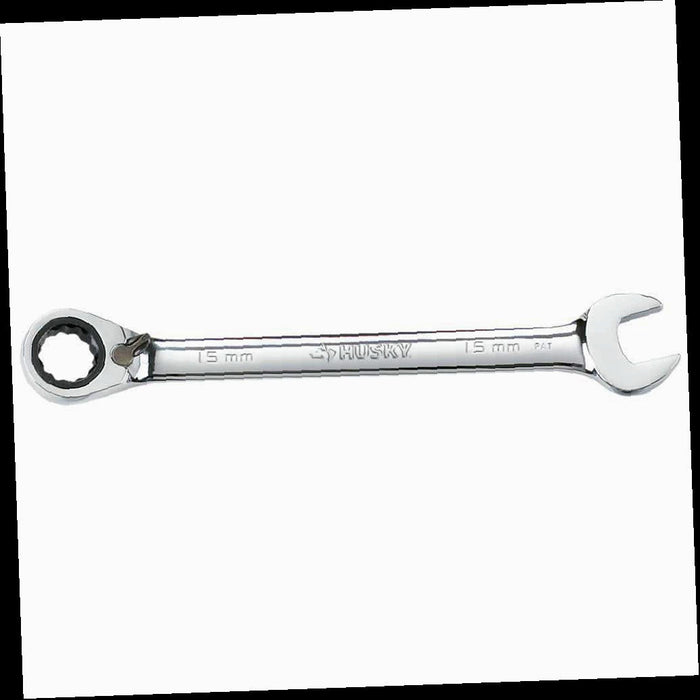 Reversible Ratcheting Combination Wrench, 15 mm