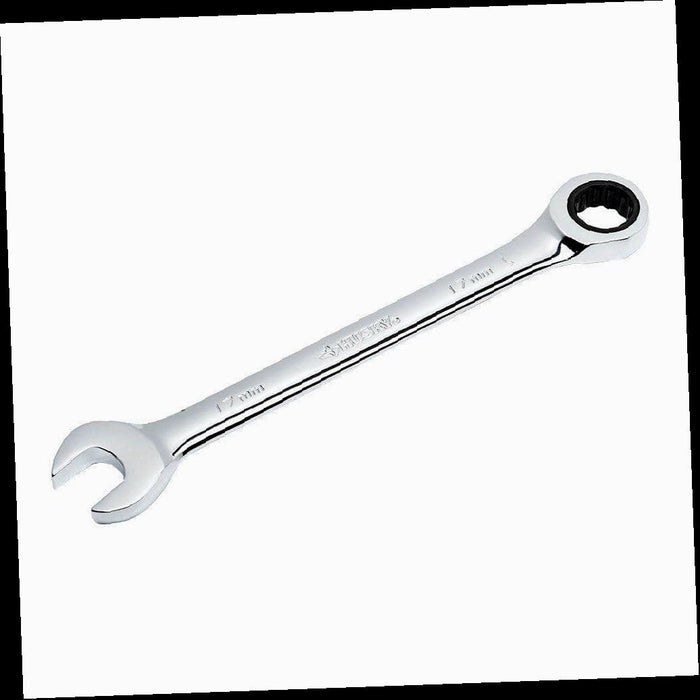Ratcheting Combination Wrench, 17 mm 12-Point Metric
