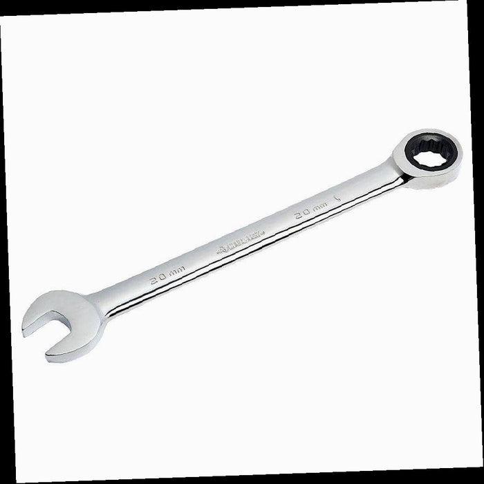 Ratcheting Combination Wrench, 20 mm 12-Point Metric