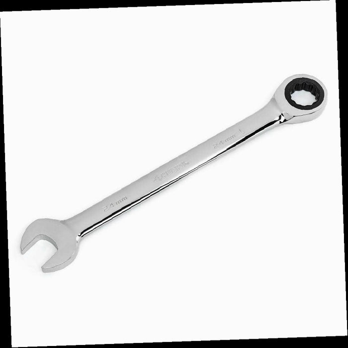 Ratcheting Combination Wrench (12-Point), 24 mm Metric