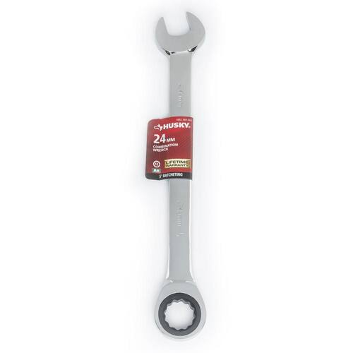 Ratcheting Combination Wrench (12-Point), 24 mm Metric