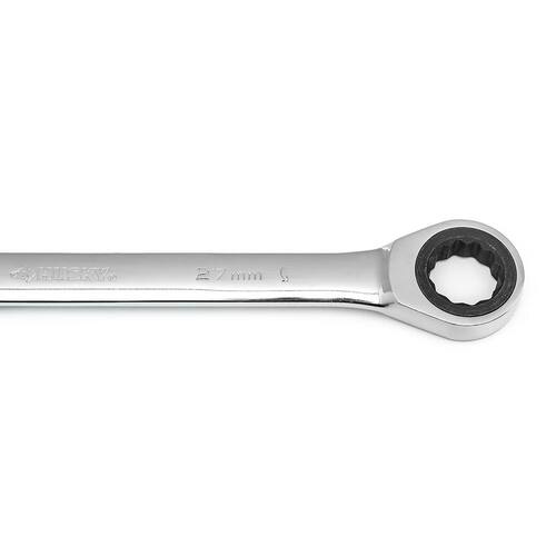 Ratcheting Combination Wrench, 27 mm 12-Point