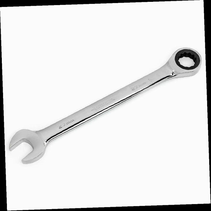Ratcheting Combination Wrench, 27 mm 12-Point