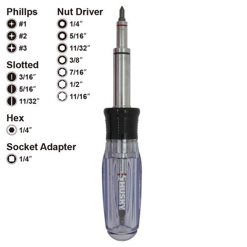 Screwdriver/Nut Driver, 15-in-1