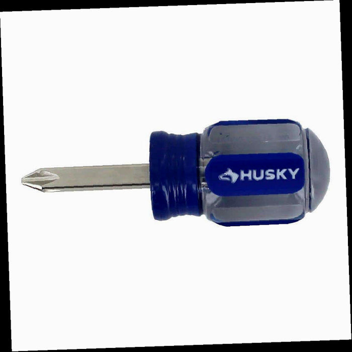 Phillips Screwdriver, #2 x 1-1/2 in. Square Shaft Stubby, with Butyrate Handle
