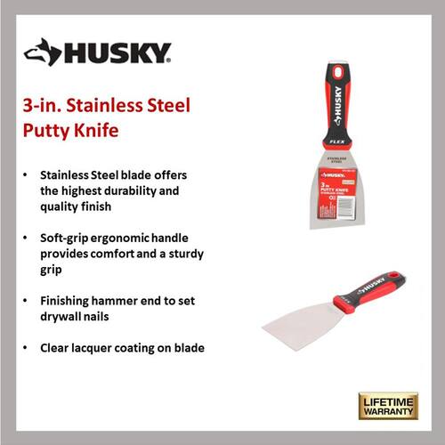 Putty Knife, 3 in., with Stainless Steel Blade 3