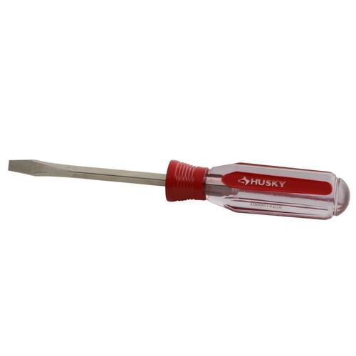 Square Shaft Standard Slotted Screwdriver, 1/4 in. x 4 in.