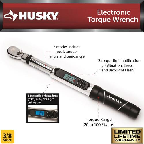 Electronic Torque Wrench, 3/8 in. Drive