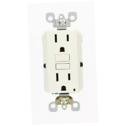 GFCI Duplex Outlet White Self-Test SmartlockPro Slim 15 Amp (3-Pack)