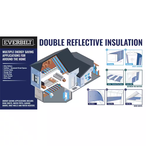 Double Reflective Insulation Radiant Barrier 24 in. x 25 ft. (50 sq. ft.) 4