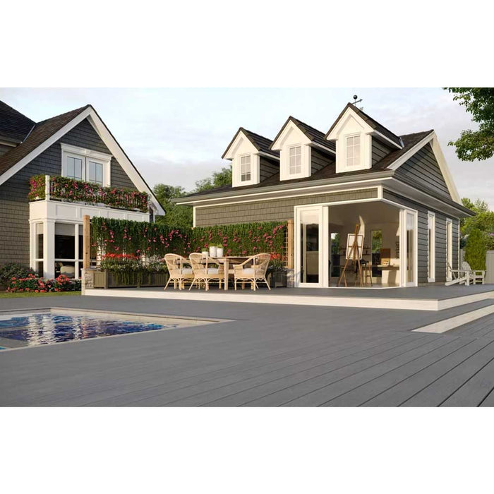 Composite Decking 1 in. x 6 in. Island Mist Grooved Transcend Board 4