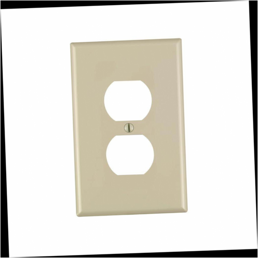 Wall Plate Midway 1-Gang Ivory Duplex Outlet Nylon