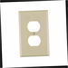 Wall Plate Midway 1-Gang Ivory Duplex Outlet Nylon