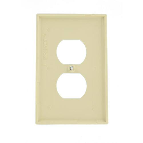 Wall Plate Midway 1-Gang Ivory Duplex Outlet Nylon