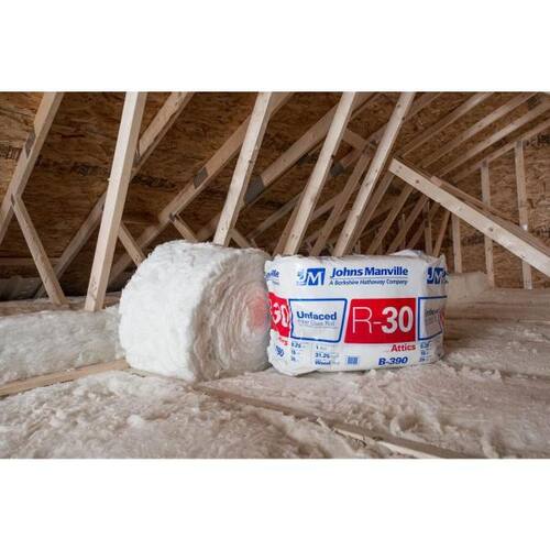 Fiberglass Insulation Roll R-30, 15 in. W x 25 ft. L (31 sq. ft.)