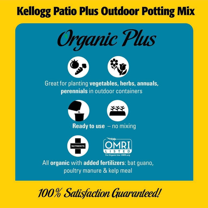 kellogg garden organics raised bed & potting mix Organic Garden Soil 1.5 cu.ft Patio Outdoor Potting Mix Kellogg