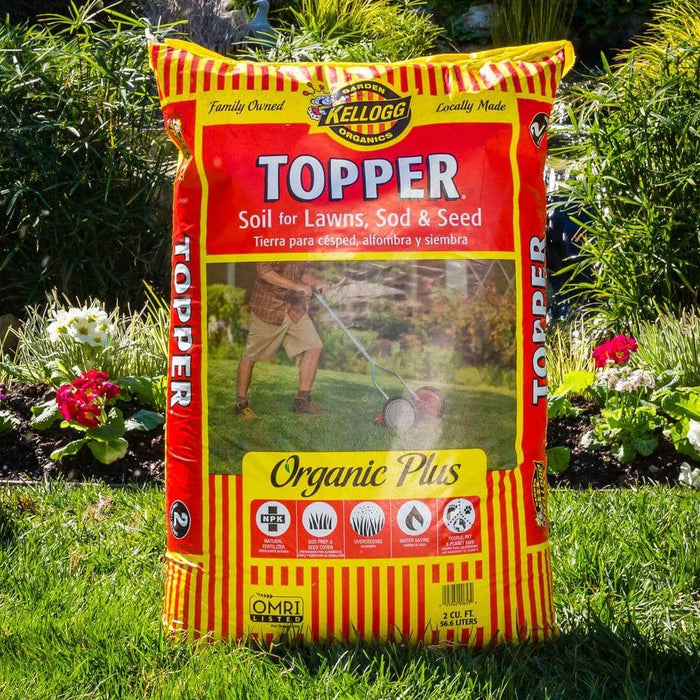 Garden Organic Soil 2 cu.ft  Topper Lawn Soil for Seed and Sod Kellogg 4