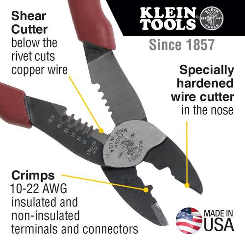 Wire Crimper, Cutter, Stripper, Forged Steel