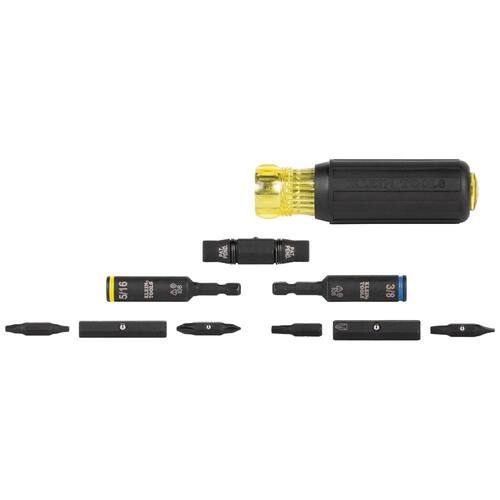 Multi-Bit Screwdriver/Nut Driver, 11-in-1, Impact-Rated