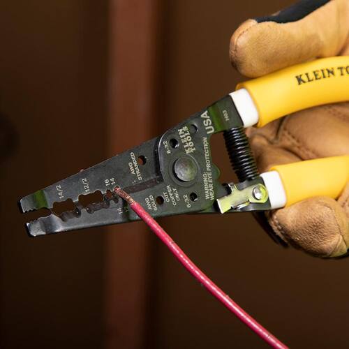 Dual Non-Metallic Cable Stripper and Cutter, 7-3/4 in., Klein-Kurve