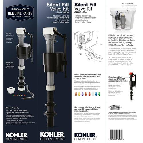 Toilet Valve Kit Silent Fill