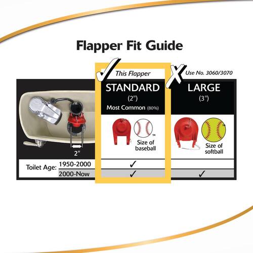 Toilet Tank Flapper 2 in. Ultra