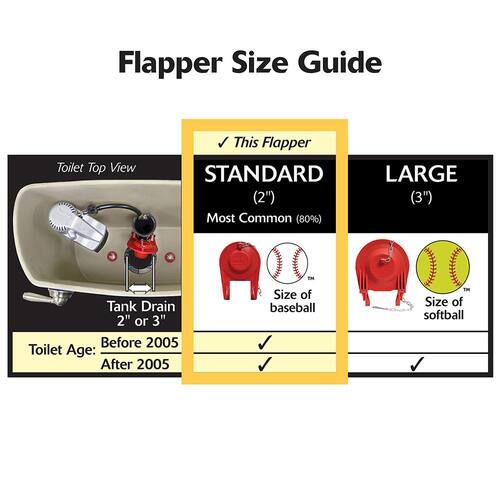 Toilet Tank Flapper 2 in. Universal Premium