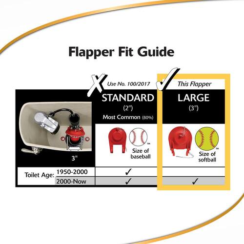 Toilet Tank Flapper Universal 3 in. Premium 5