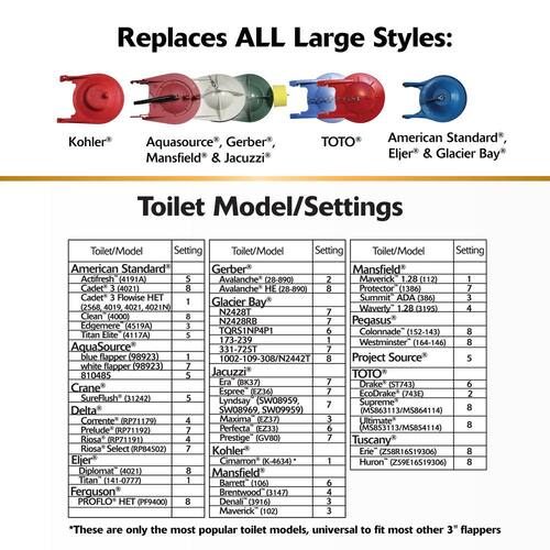 Toilet Tank Flapper Universal 3 in. Premium 6