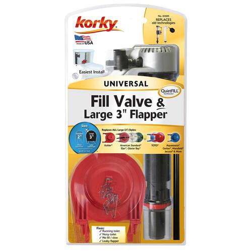 Fill Valve and 3 in. Flapper Kit QuietFILL Platinum