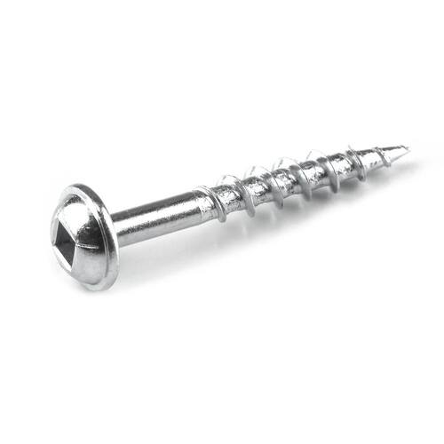 Sheet Metal Screws #8 1-1/4 in Washer Head Square Zinc Plated (100-Pack)