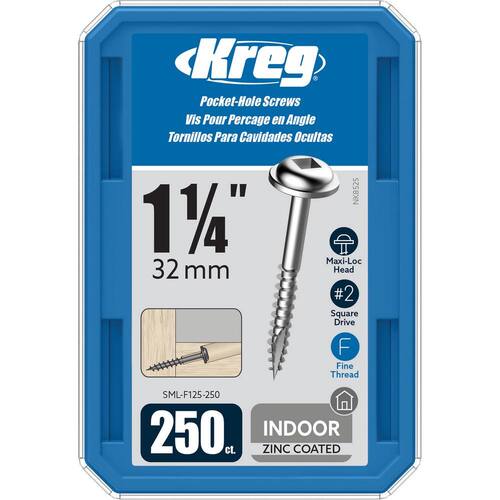 Sheet Metal Screws #6 1-1/4 in Washer Head Square Zinc Plated (250-Pack)