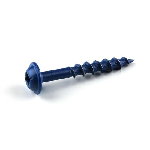 Wood Screw #8 x 1-1/4  in. Maxi-Loc Head Square Blue Kote (100-Pack)