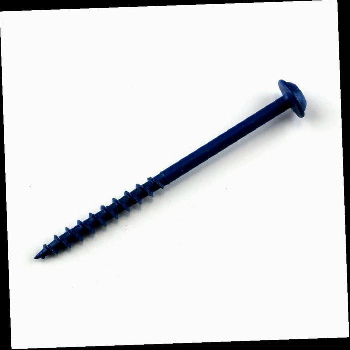 Screw #8 x x 2-1/2 in. Square Blue Ceramic Plated Steel Washer Head Pocket Hole Screws (50-Pack) Head