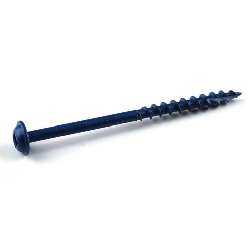 Wood Screw #8 x 2-1/2  in. Washer Head Square Blue Kote (50-Pack)