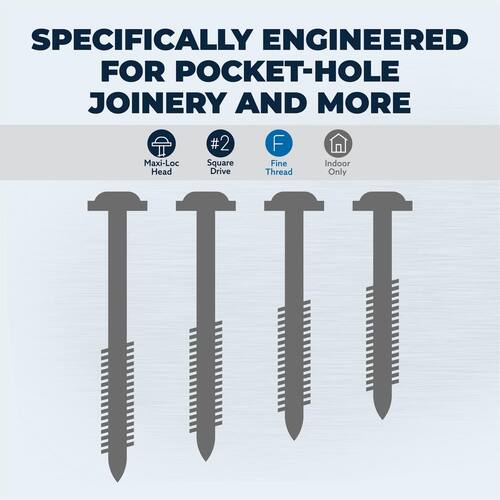 Wood Screw #7 x 1-1/4  in. Maxi-Loc Head Square Zinc Plated (100-Pack)