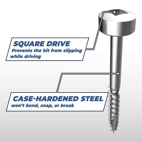 Wood Screw #7 x 1  in. Pan Head Square Zinc Plated (250-Pack)