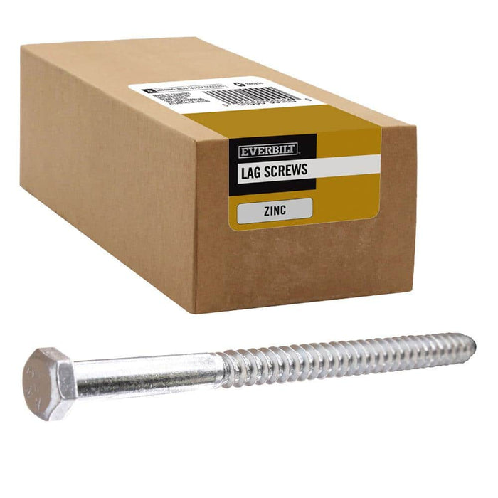 Lag Bolt 1/4 in. x 6 in. Hex Head Zinc Plated (50-Pack) 4