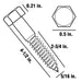 Lag Bolt 5/16 in. x 4-1/2 in. Hex Head Zinc Plated (25-Pack) 3