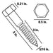 Lag Bolt 5/16 in. x 5 in. Hex Head Zinc Plated (25-Pack) 3