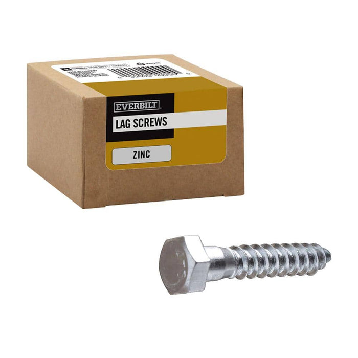 Lag Bolt 3/8 in. x 2 in. Hex Head Zinc Plated (25-Pack) 5
