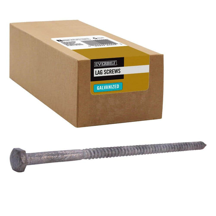 Lag Bolt 1/4 in. x 6 in. Hex Head Galvanized (25-Pack)