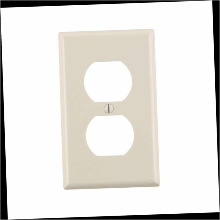 Wall Plate Duplex Outlet 1-Gang Light Almond