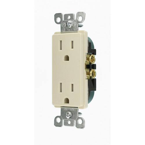 Outlet Tamper-Resistant Duplex Light Almond 15 Amp (10-Pack)