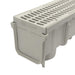 Channel Drains 3 in. x 40 in. Kit with Grate Polypropylene Grey 9