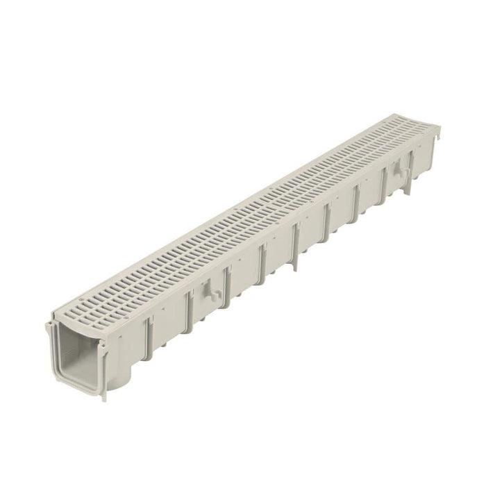 Channel Drains 3 in. x 40 in. Kit with Grate Polypropylene Grey 2