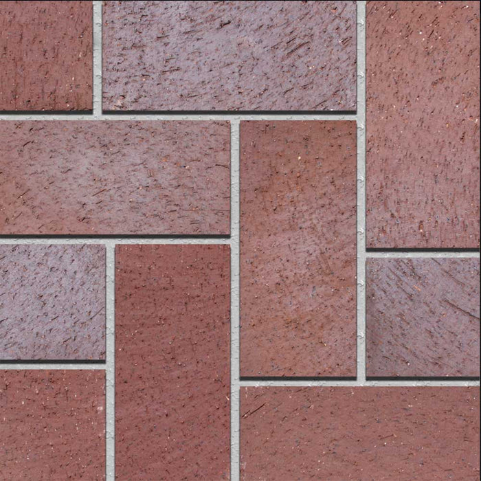Paver 3-5/8 in. x 7-5/8 in. x 2-1/4 in. Modular Solid Light Ironspot Clay 3